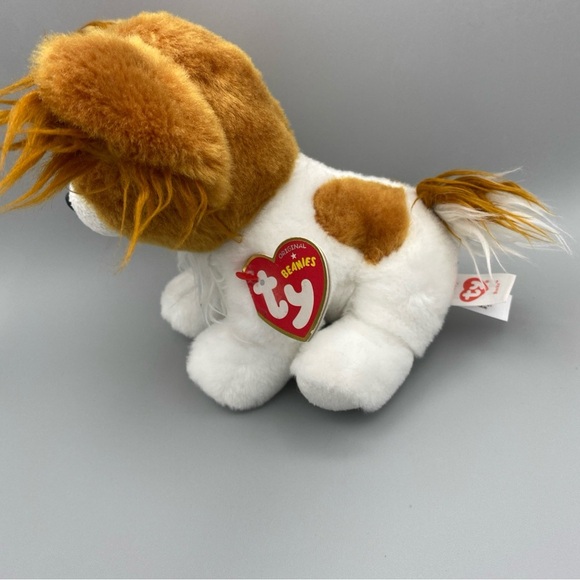 Ty Beanie Boo BARKS the PAPILLION Puppy Dog 6" Plush Stuffed w/ Tag - Picture 4 of 7